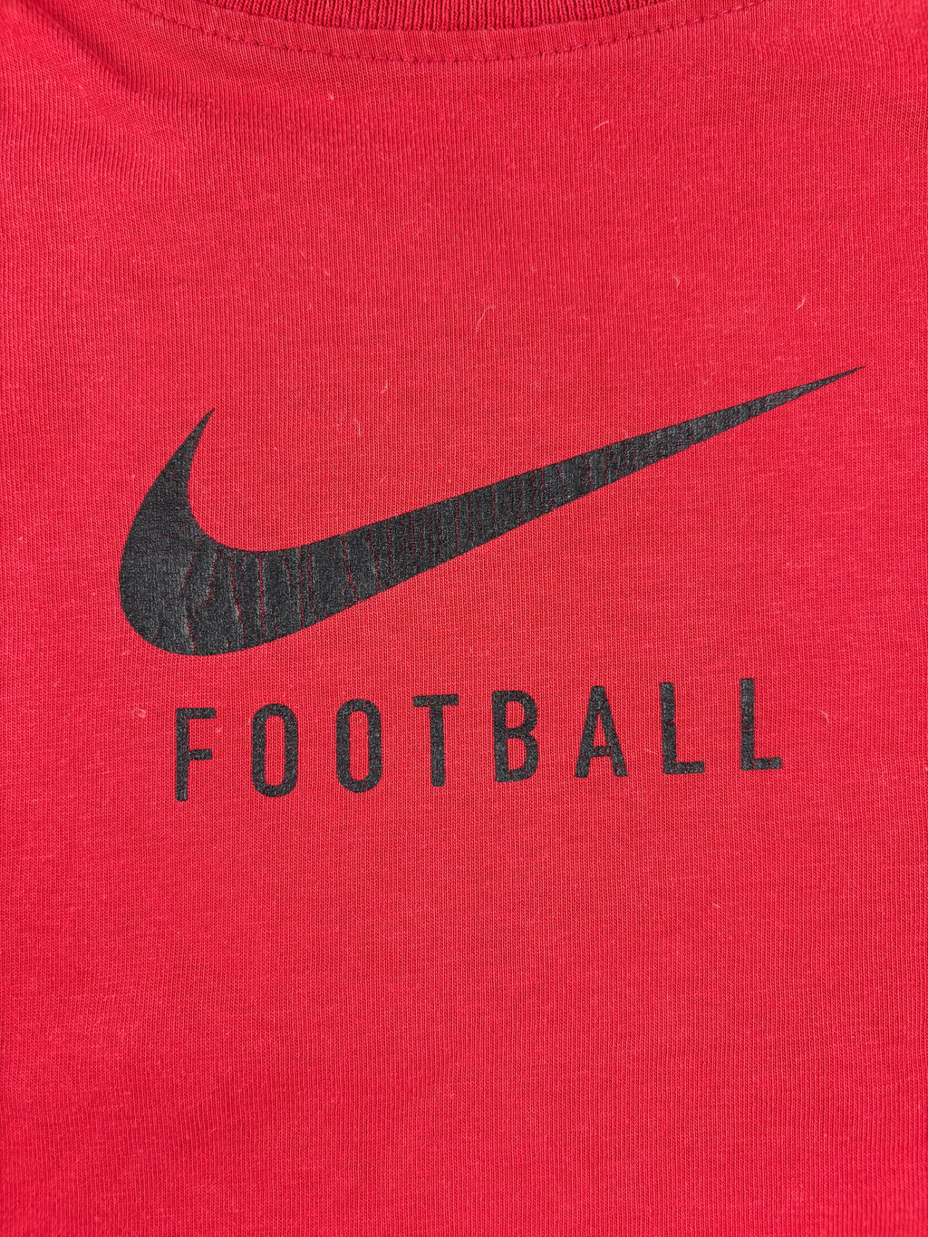 (L) Vintage Nike T-Shirt "Nike Football" in rot