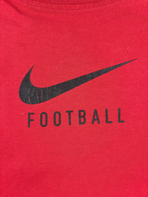 (L) Vintage Nike T-Shirt "Nike Football" in rot