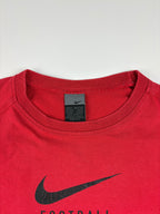 (L) Vintage Nike T-Shirt "Nike Football" in rot