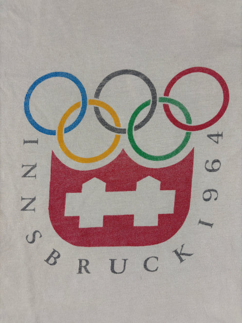 (L) Vintage Nike T-Shirt "Olympia Innsbruck" in beige