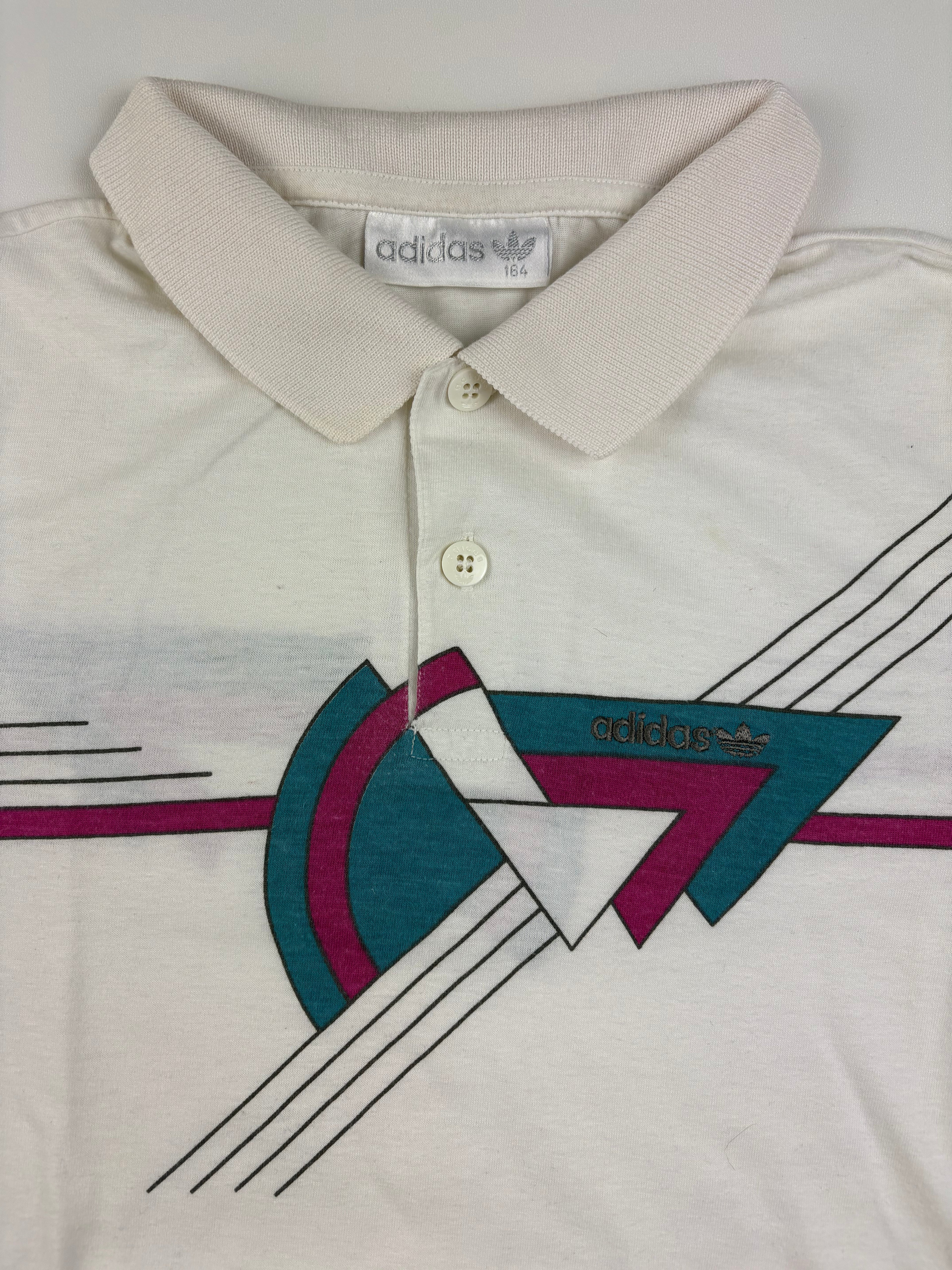 (XS) Vintage Adidas Poloshirt in weiß