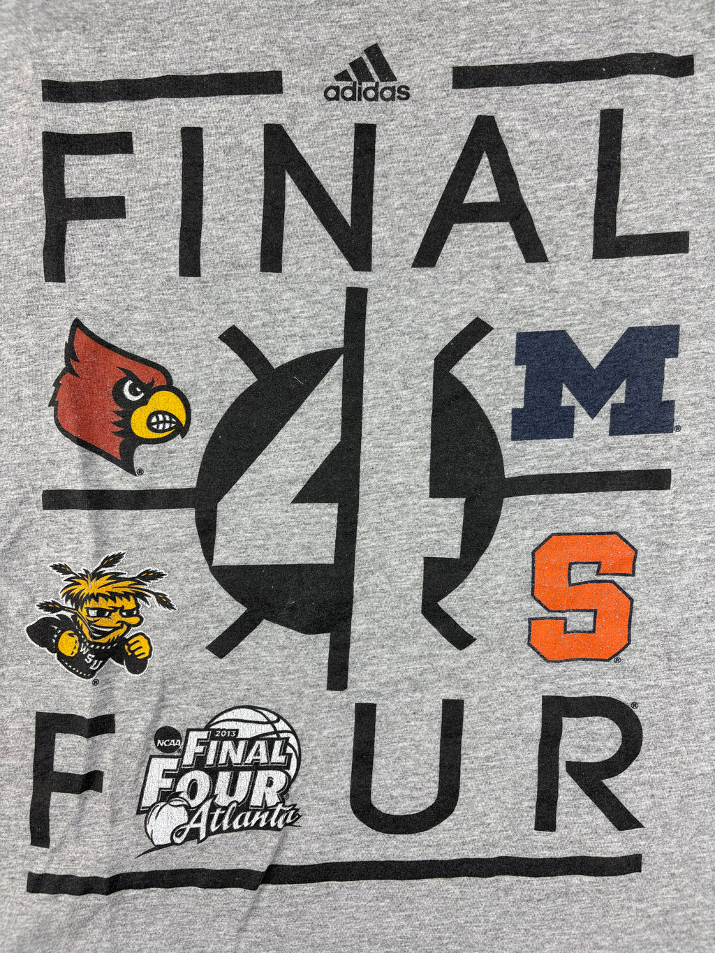 (XL) Vintage Adidas T-Shirt "Final Four" in Grau