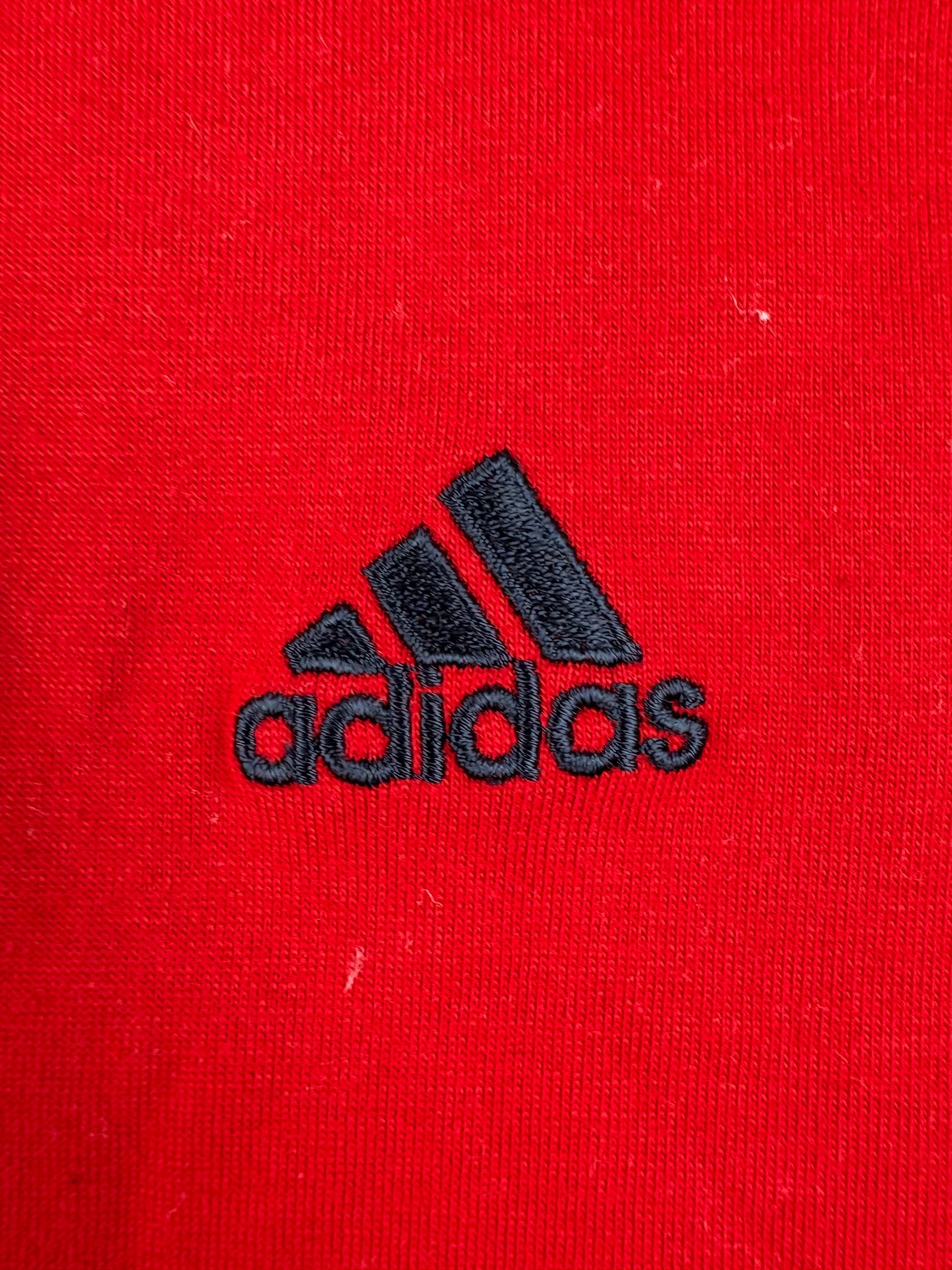 (L) Vintage Adidas T-Shirt in rot