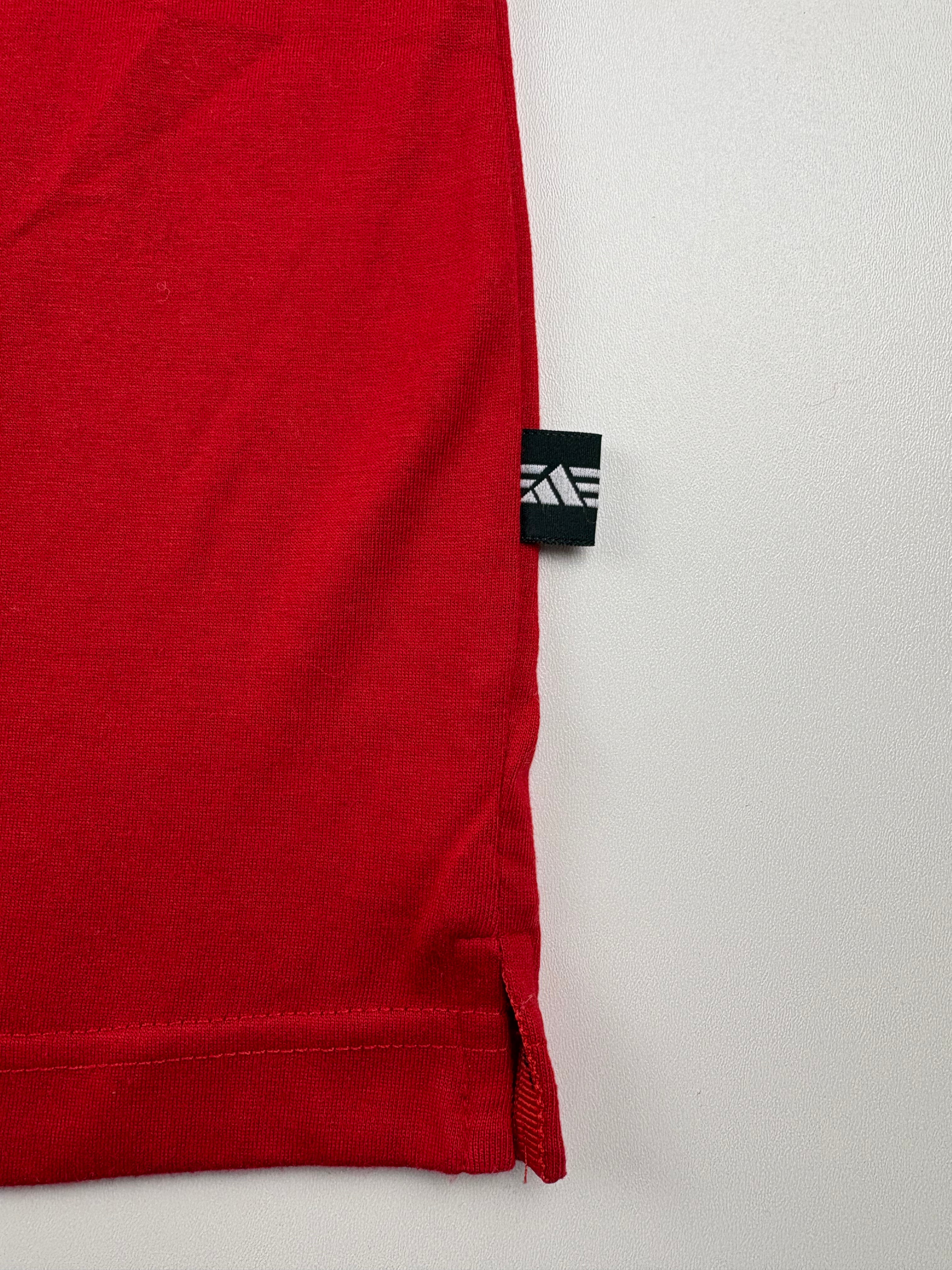 (L) Vintage Adidas T-Shirt in rot