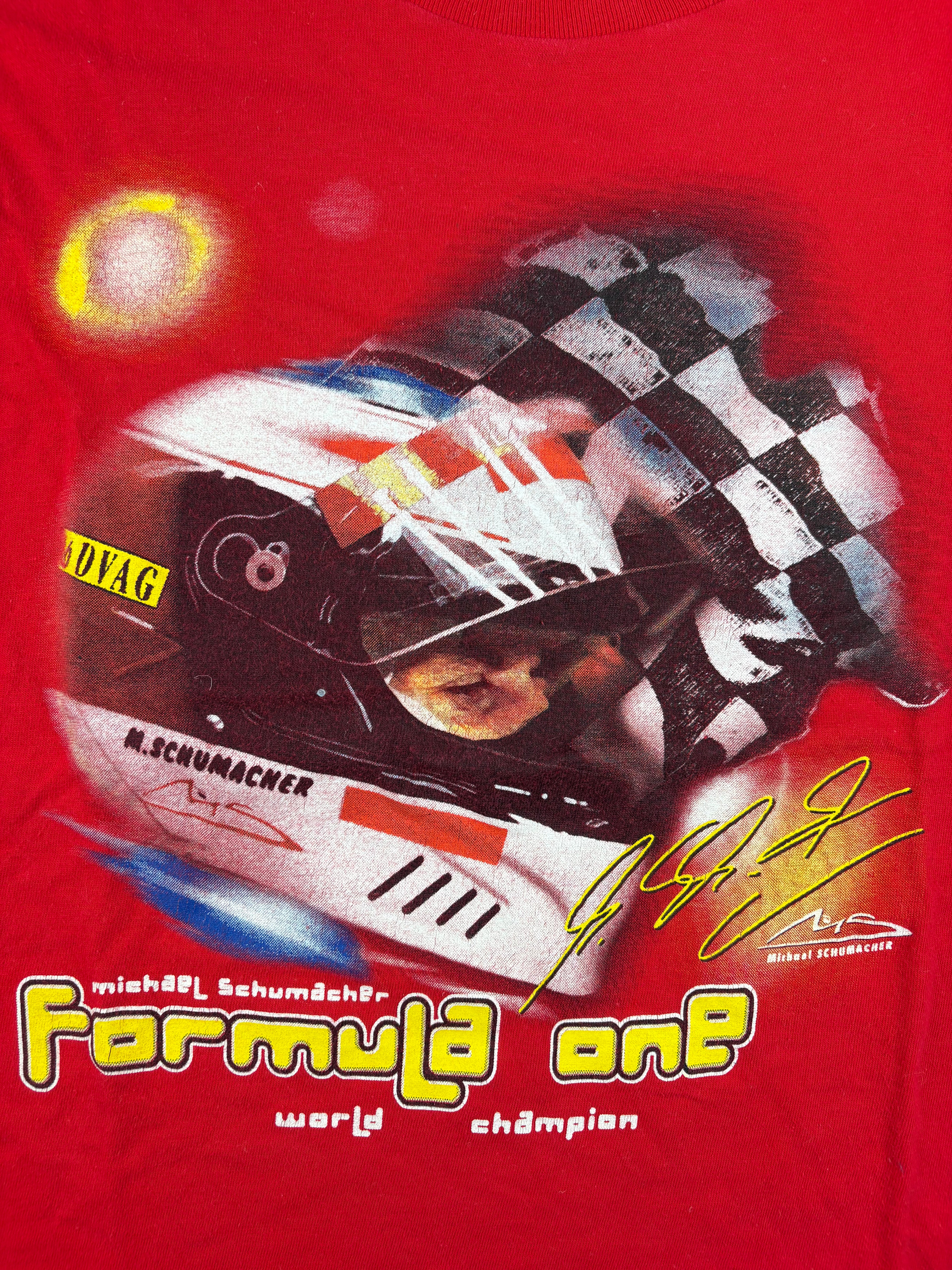 (XS) Vintage Michael Schumacher T-Shirt in Rot