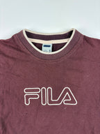 (XS) Vintage FILA T-Shirt in weinrot
