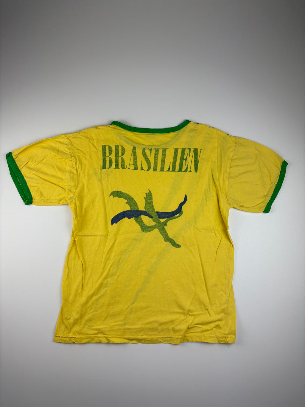 (XS) Vintage Brasilien T-Shirt in Gelb