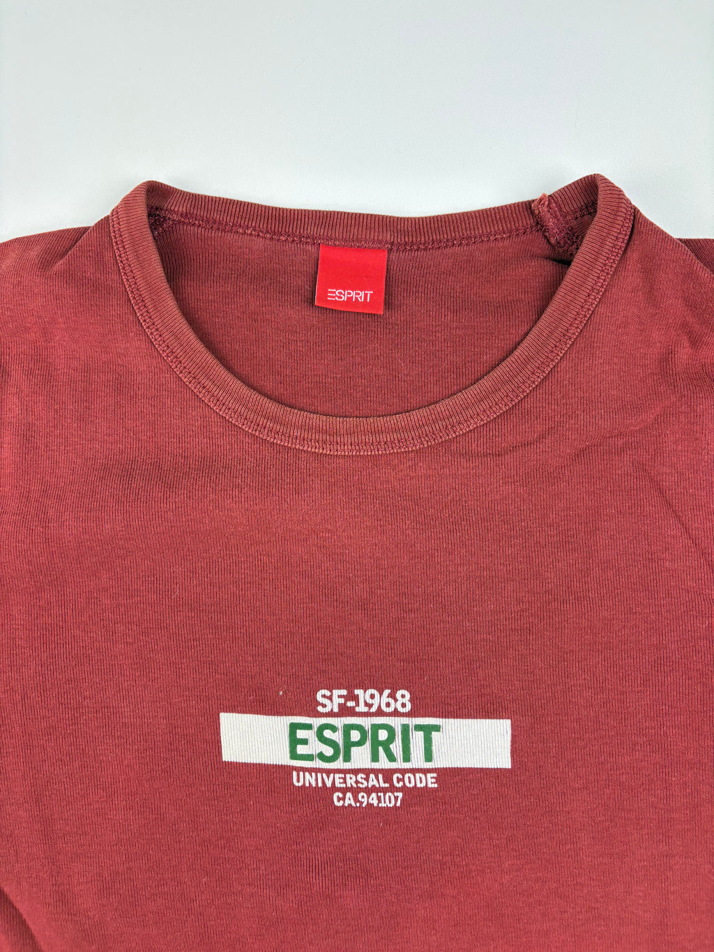 (S) Vintage Espirt T-Shirt in weinrot