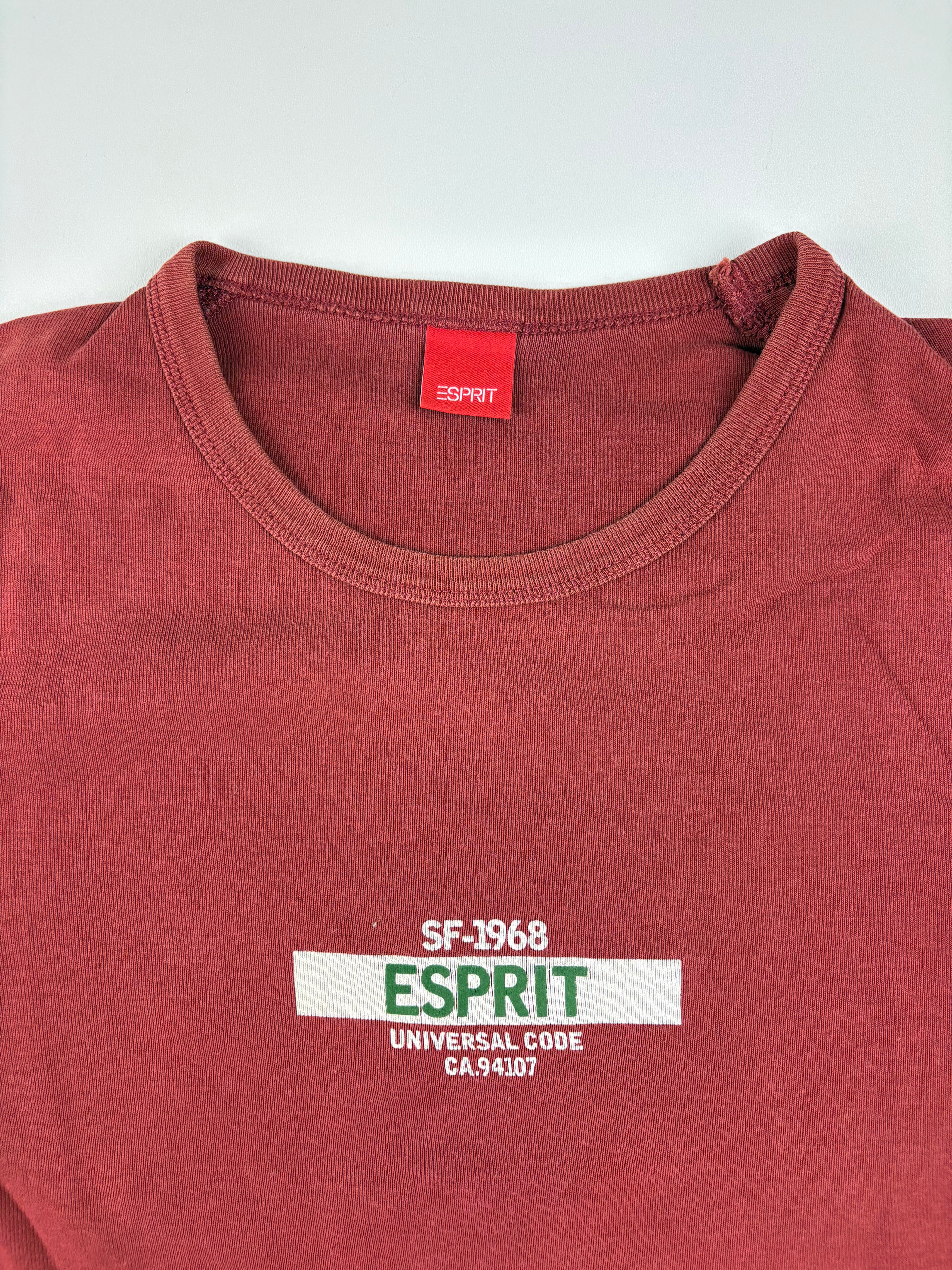 (S) Vintage Espirt T-Shirt in weinrot