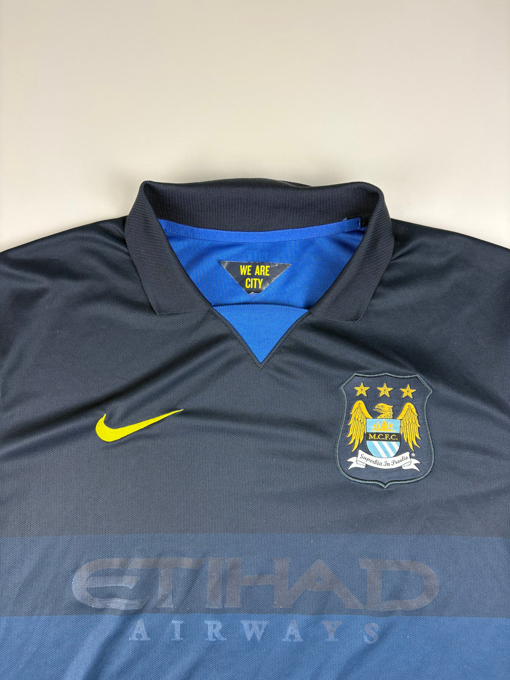 (L) Vintage Nike Manchester City Trikot in Blau