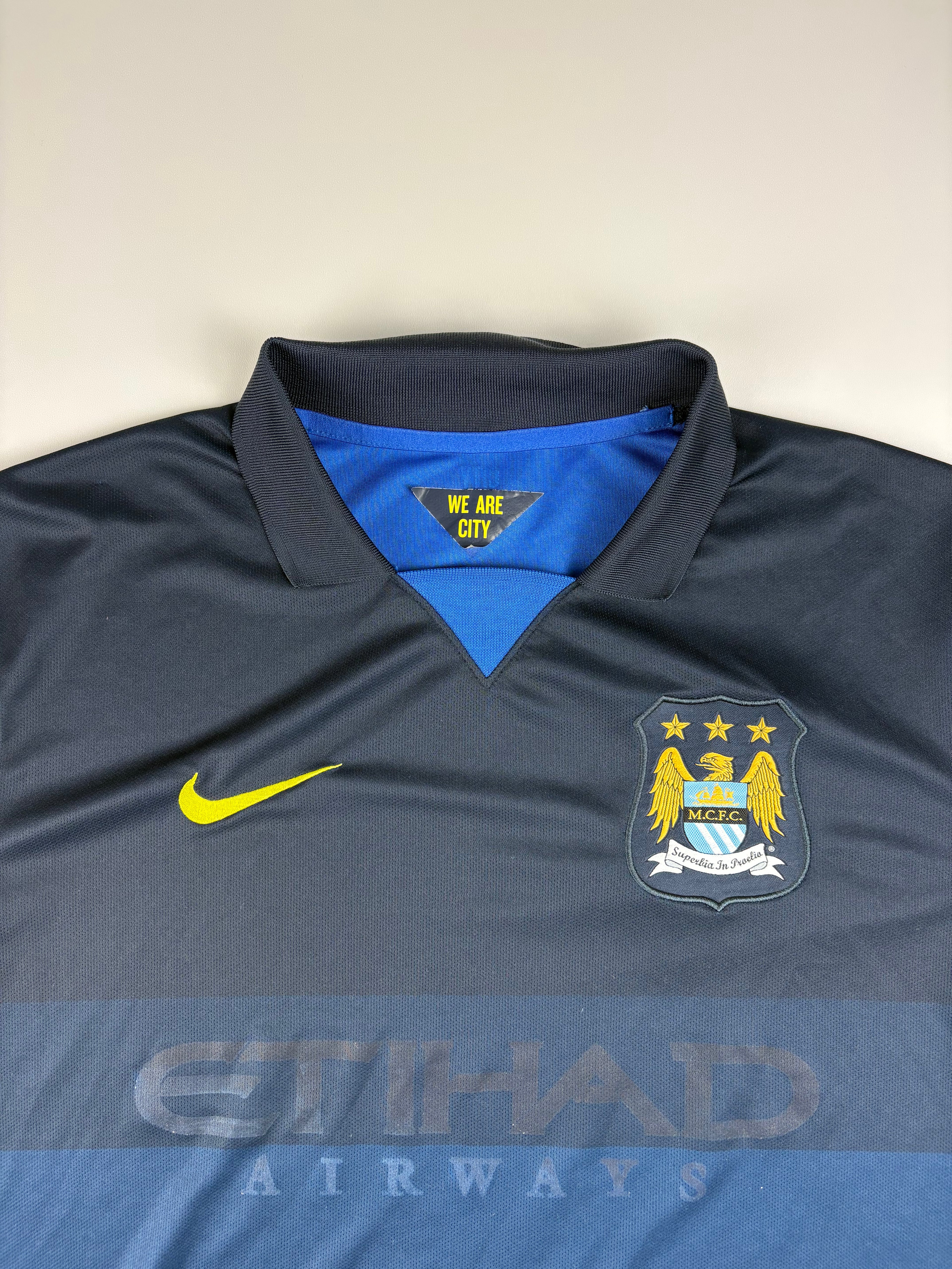 (L) Vintage Nike Manchester City Trikot in Blau