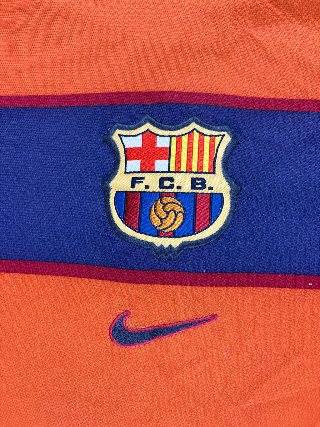 (XL) Vintage Nike Barcelona Trikot in Orange