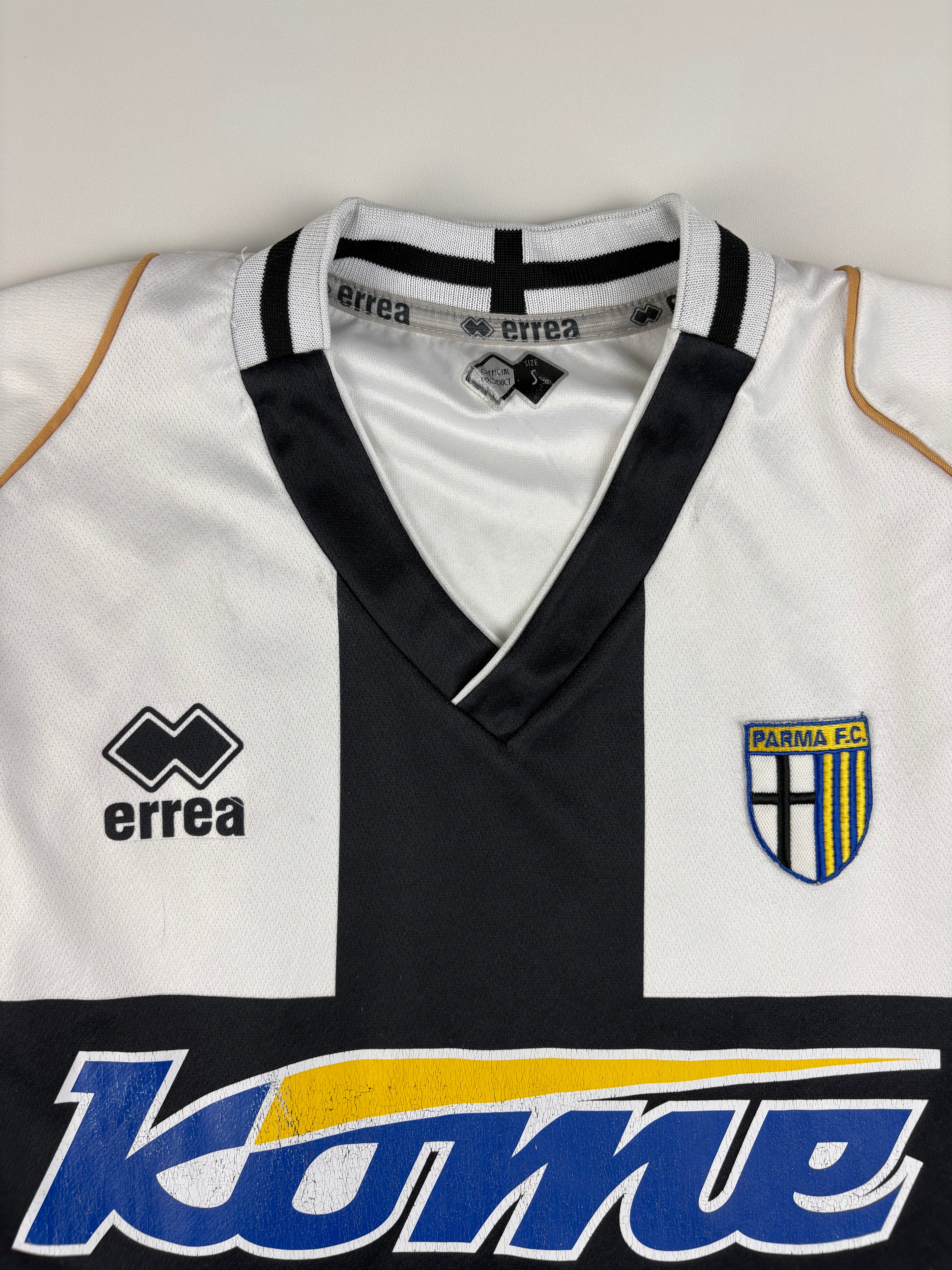 (XS-S) Vintage Parma Langarmtrikot in weiß