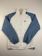 (S-M) Vintage Adidas Trainingsanzug in weiß & blau