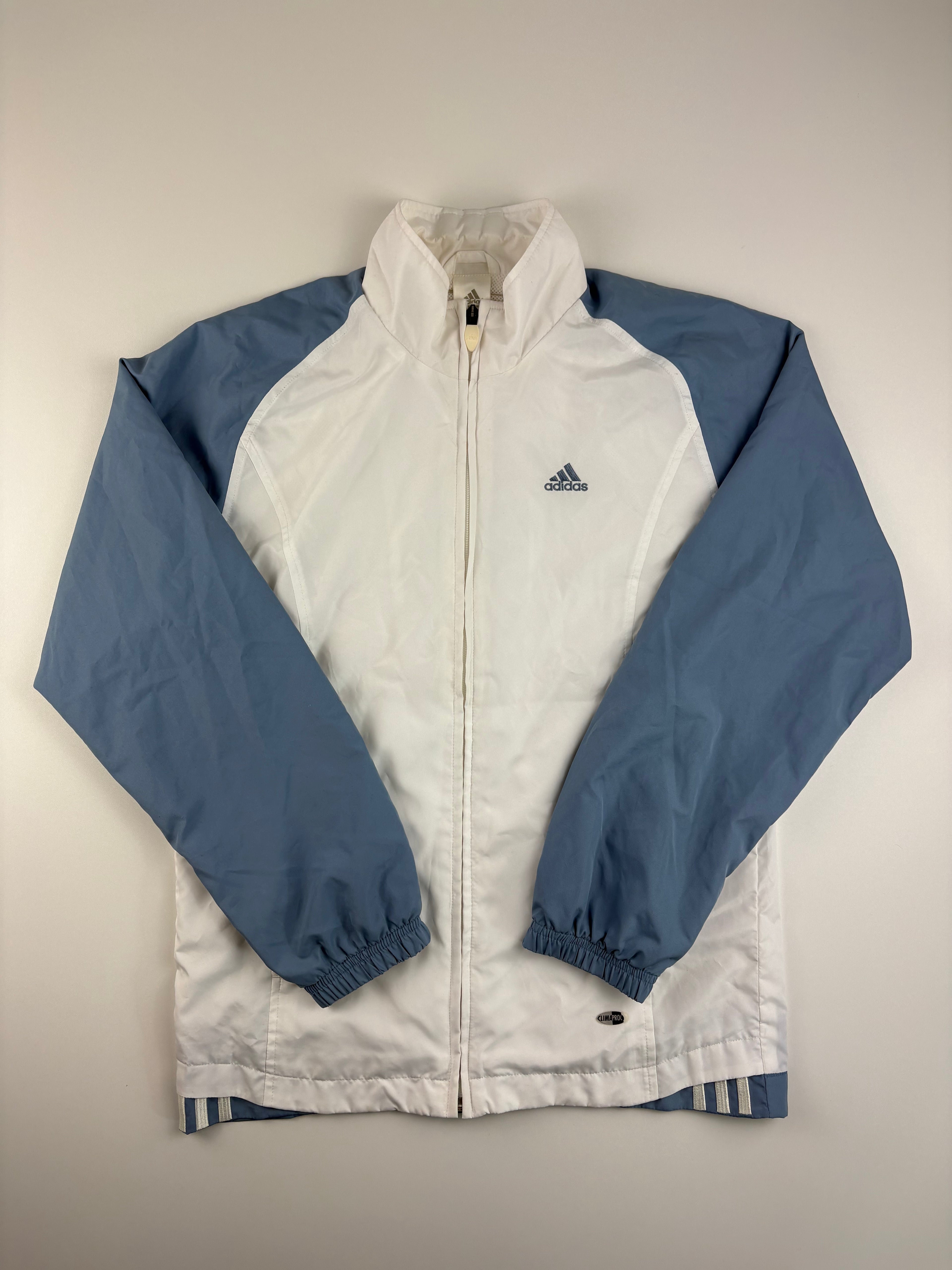 (S-M) Vintage Adidas Trainingsanzug in weiß & blau