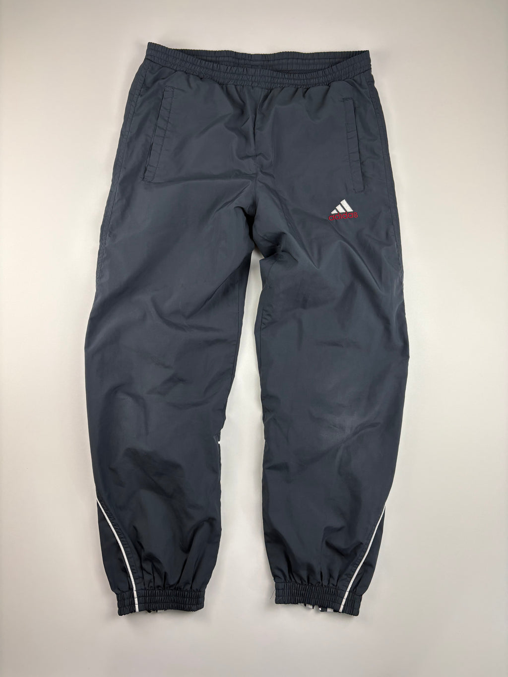 (XXS-XS) Vintage Adidas Trainingsanzug in rot & grau