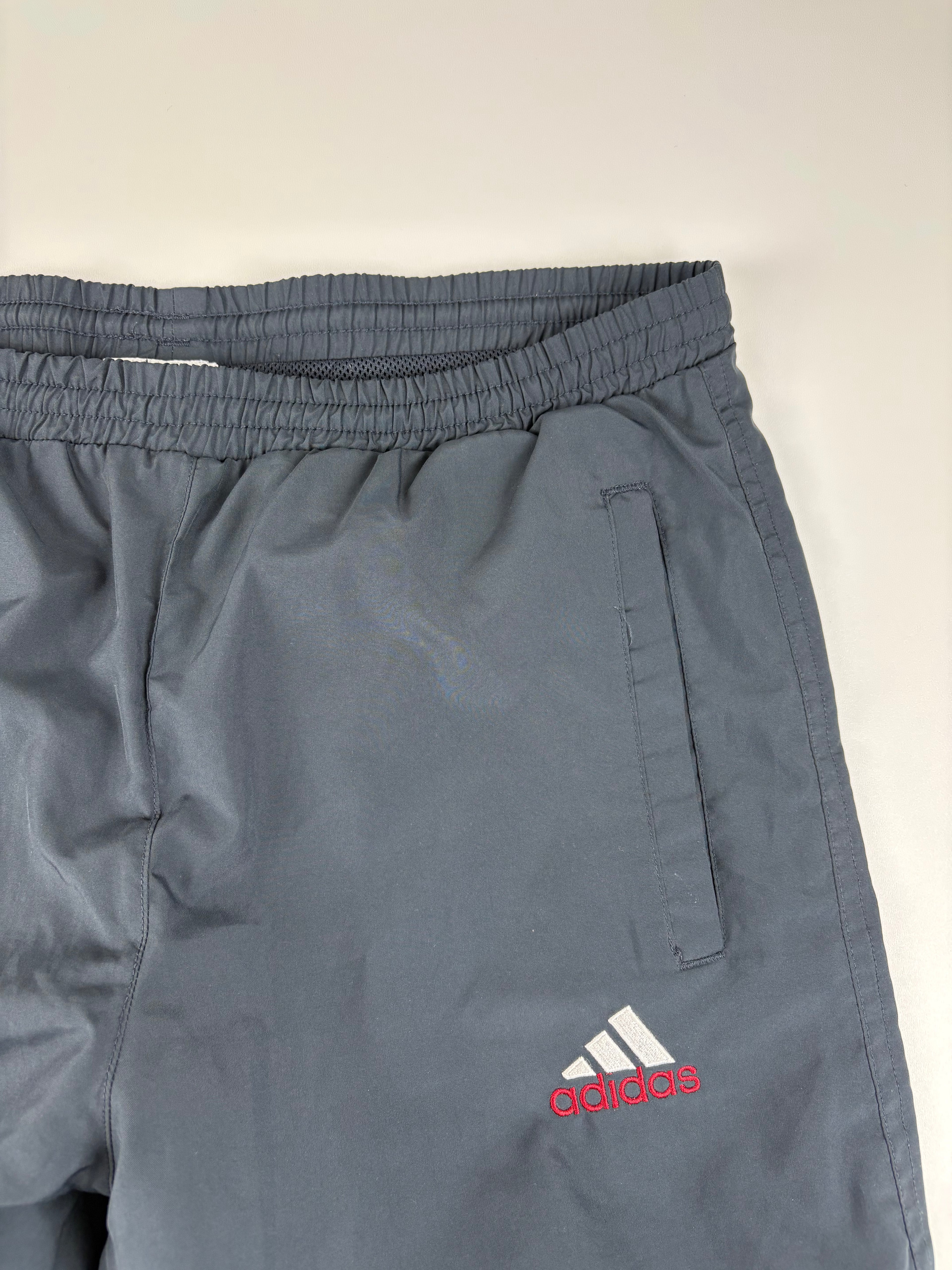 (XXS-XS) Vintage Adidas Trainingsanzug in rot & grau