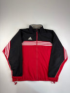 (XL-XXL) Vintage Adidas Trainingsanzug in rot & schwarz