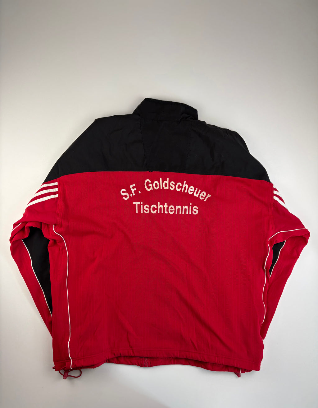 (XL-XXL) Vintage Adidas Trainingsanzug in rot & schwarz