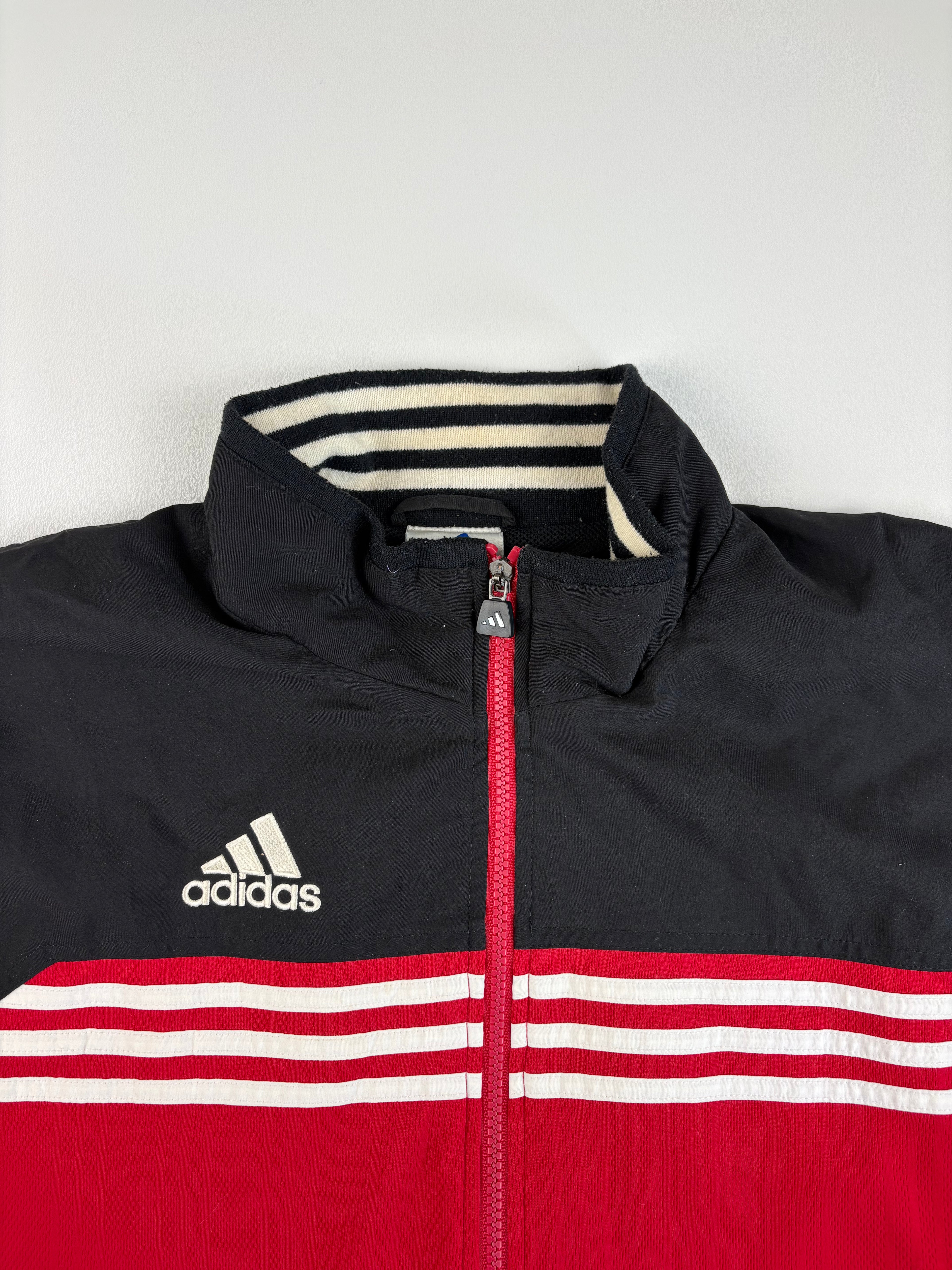 (XL-XXL) Vintage Adidas Trainingsanzug in rot & schwarz
