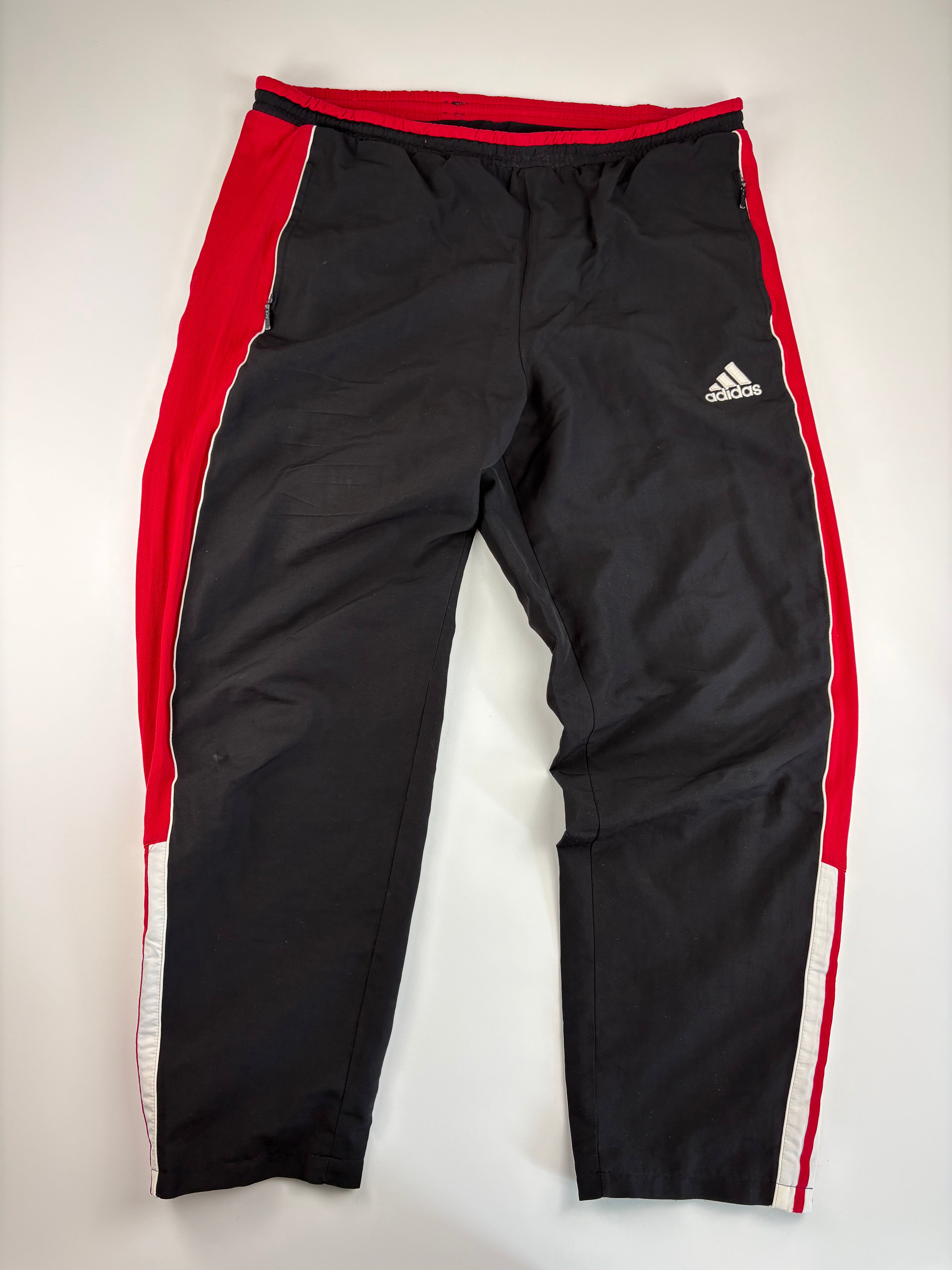 (XL-XXL) Vintage Adidas Trainingsanzug in rot & schwarz