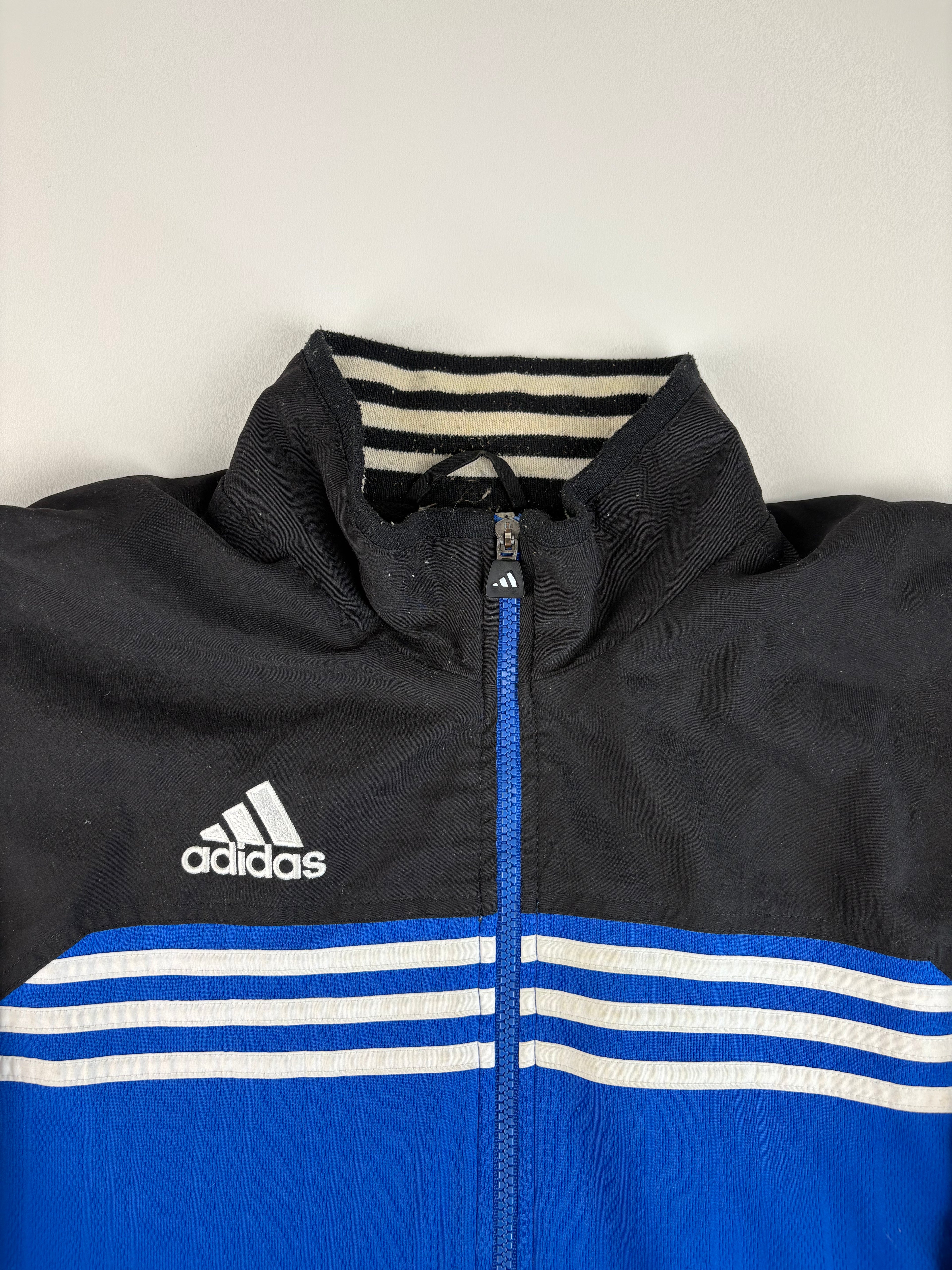 (XL) Vintage Adidas Trainingsanzug in Blau & schwarz