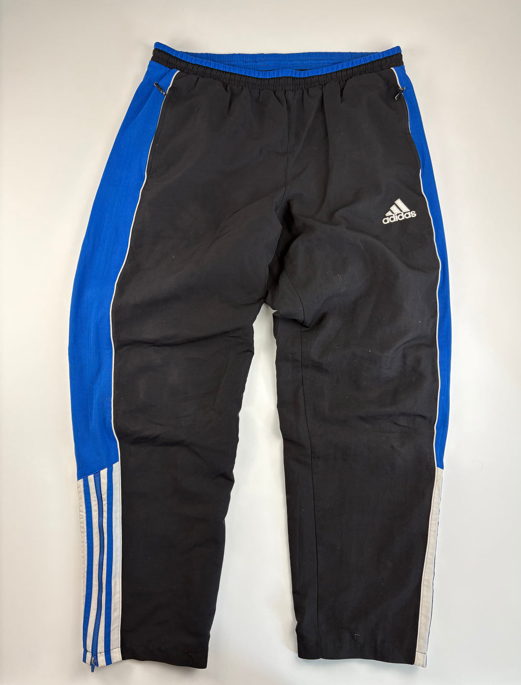(XL) Vintage Adidas Trainingsanzug in Blau & schwarz