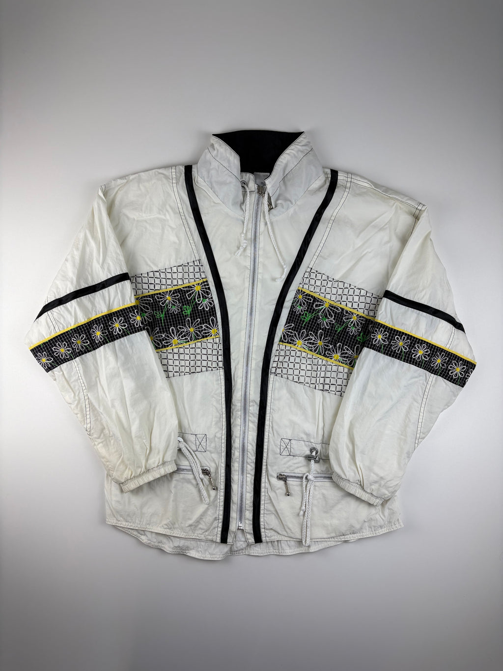 (M) Vintage Trainingsanzug in weiß & schwarz