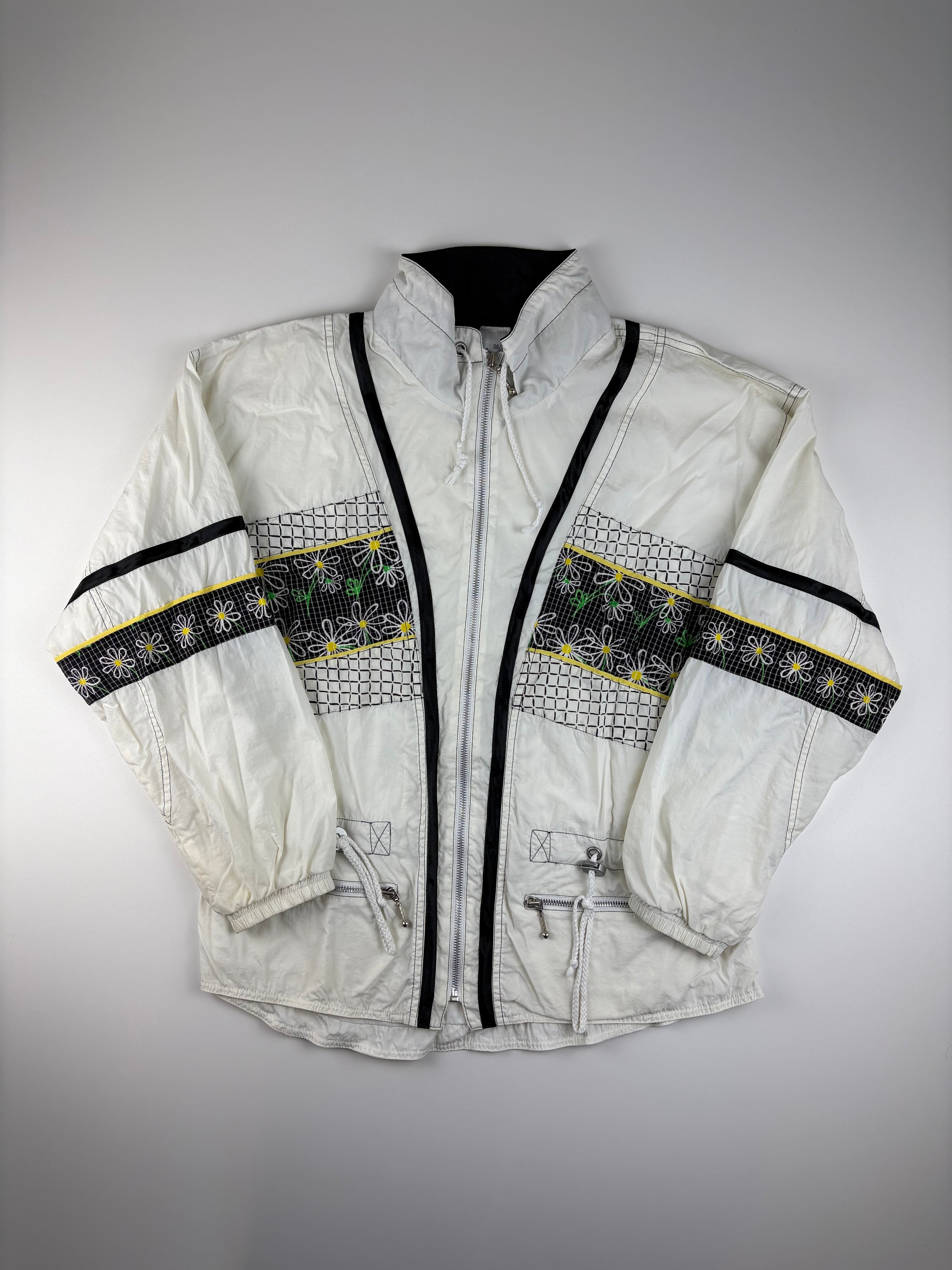 (M) Vintage Trainingsanzug in weiß & schwarz