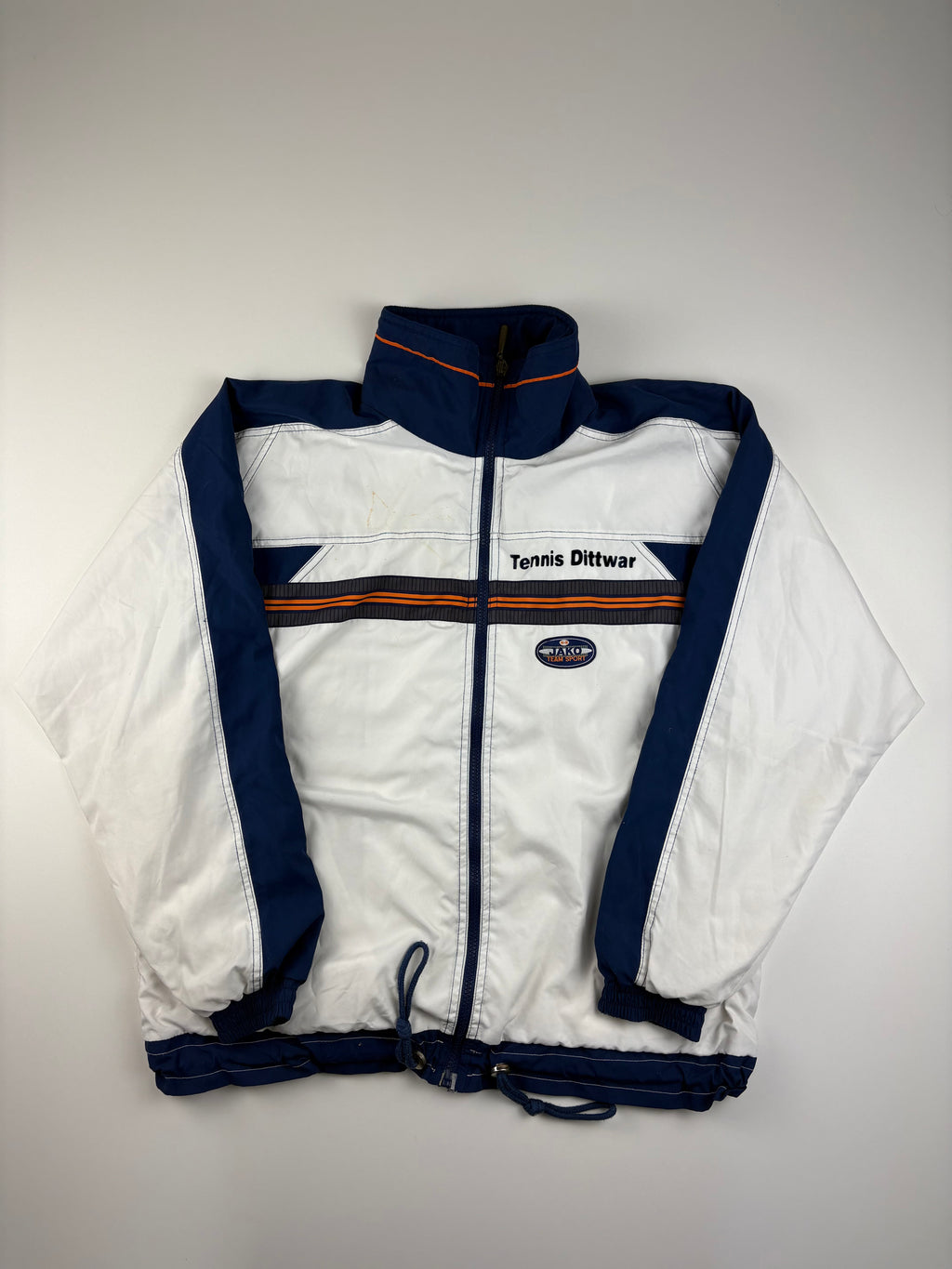 (S-M) Vintage Jako Trainingsanzug in blau & weiß