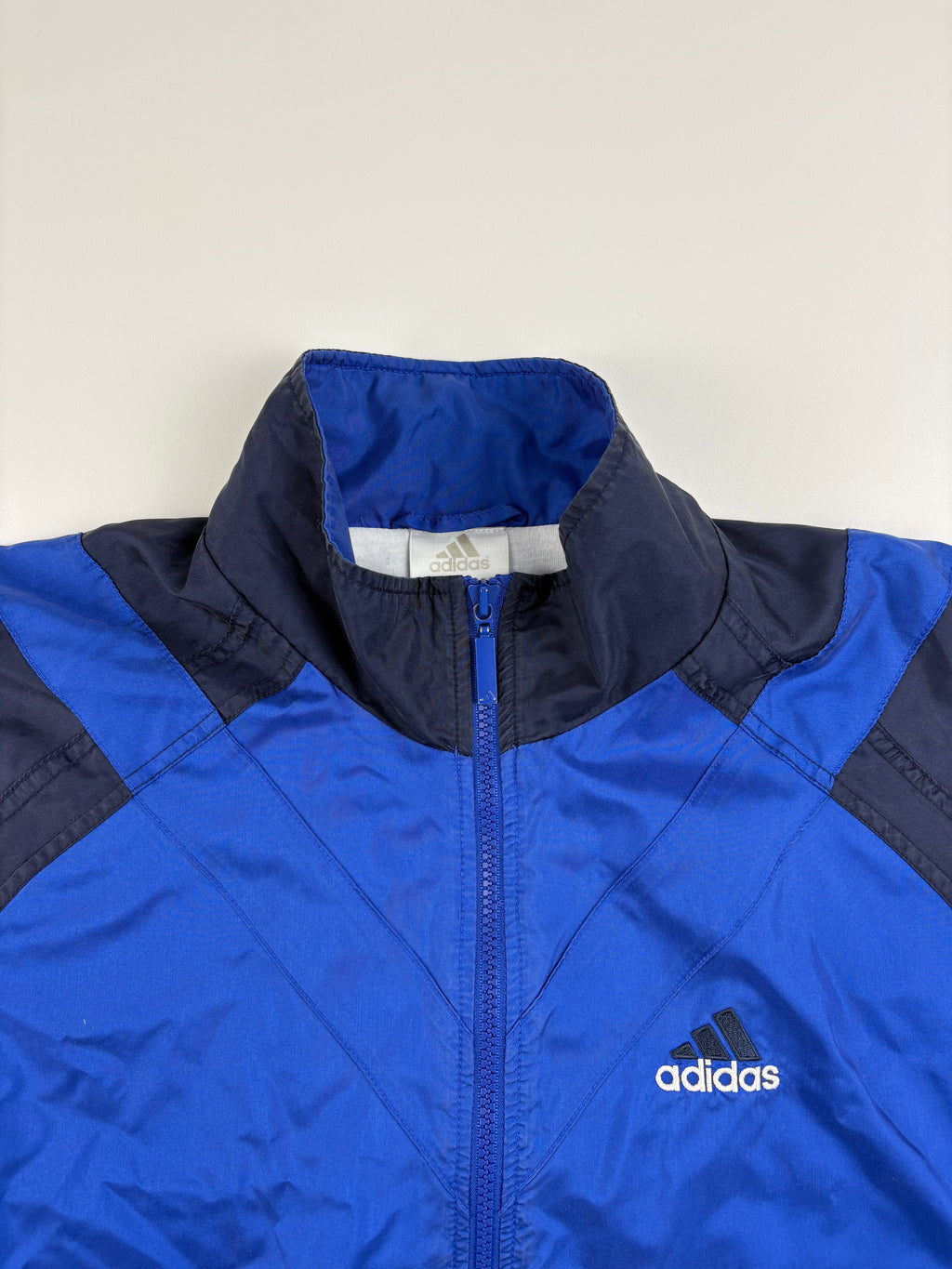 (M-L) Vintage Adidas Trainingsjacke in blau