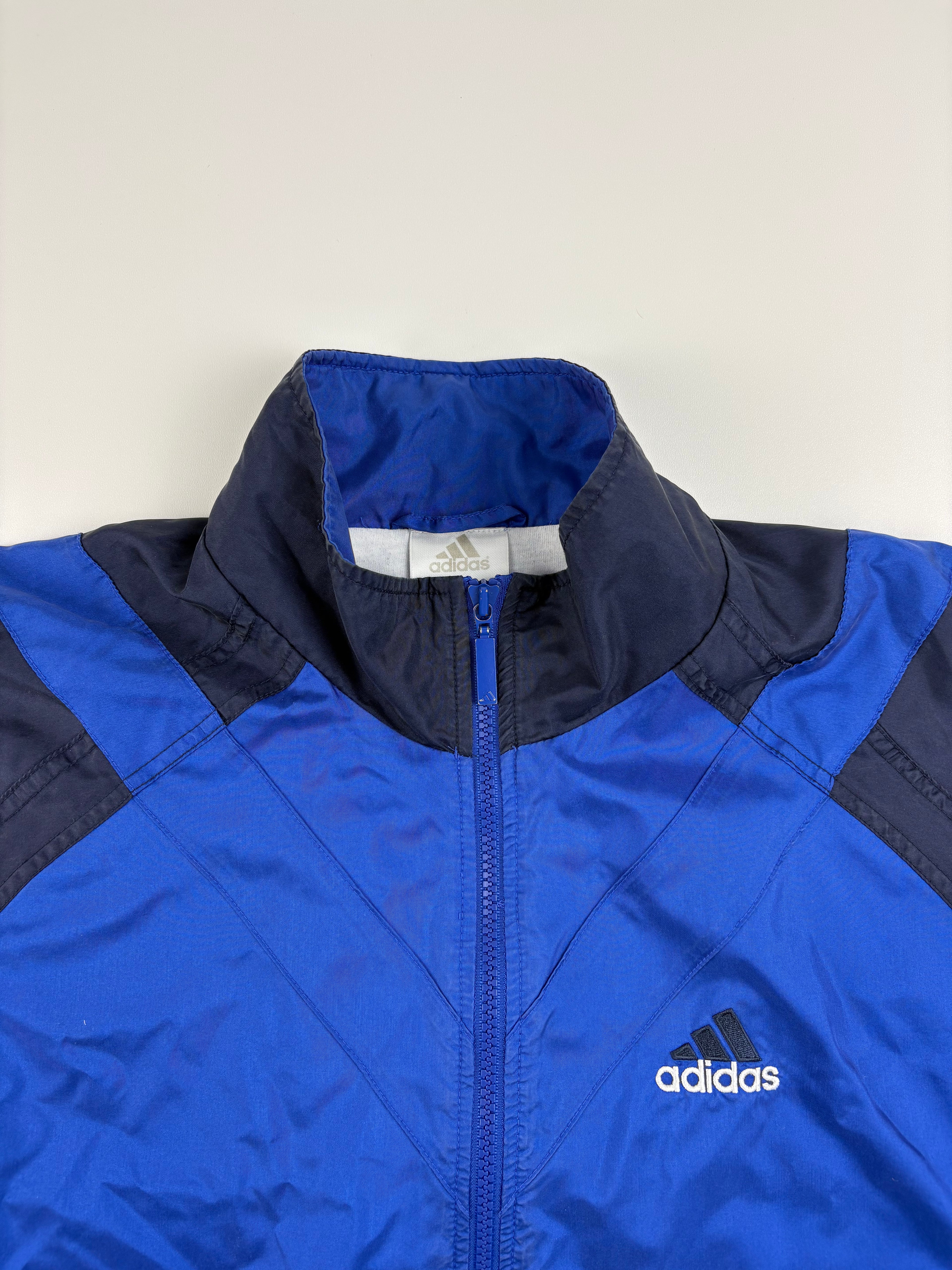 (M-L) Vintage Adidas Trainingsjacke in blau
