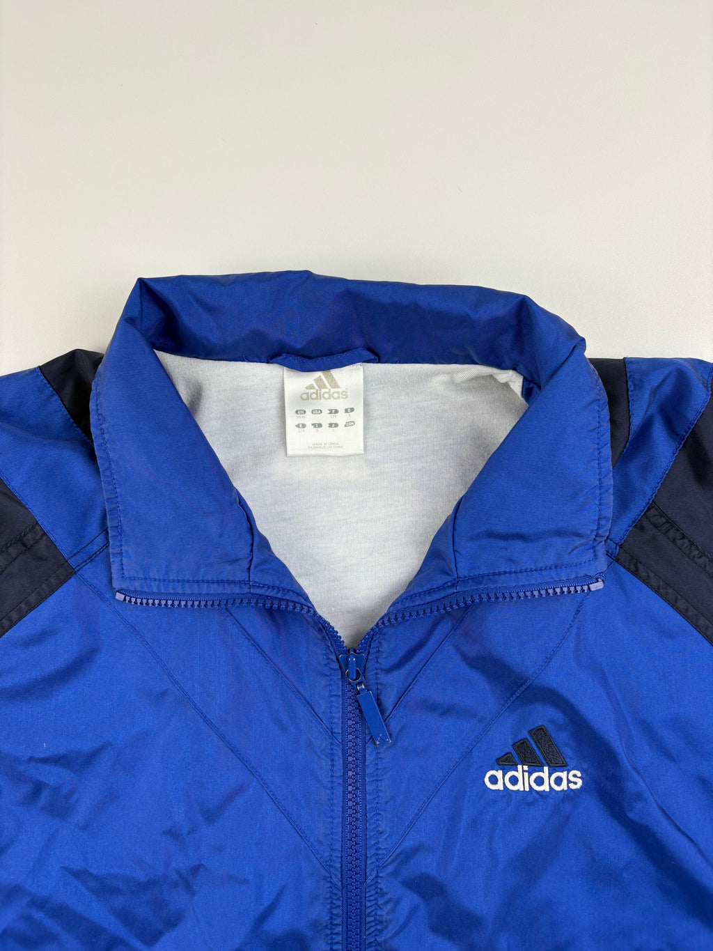 (M-L) Vintage Adidas Trainingsjacke in blau