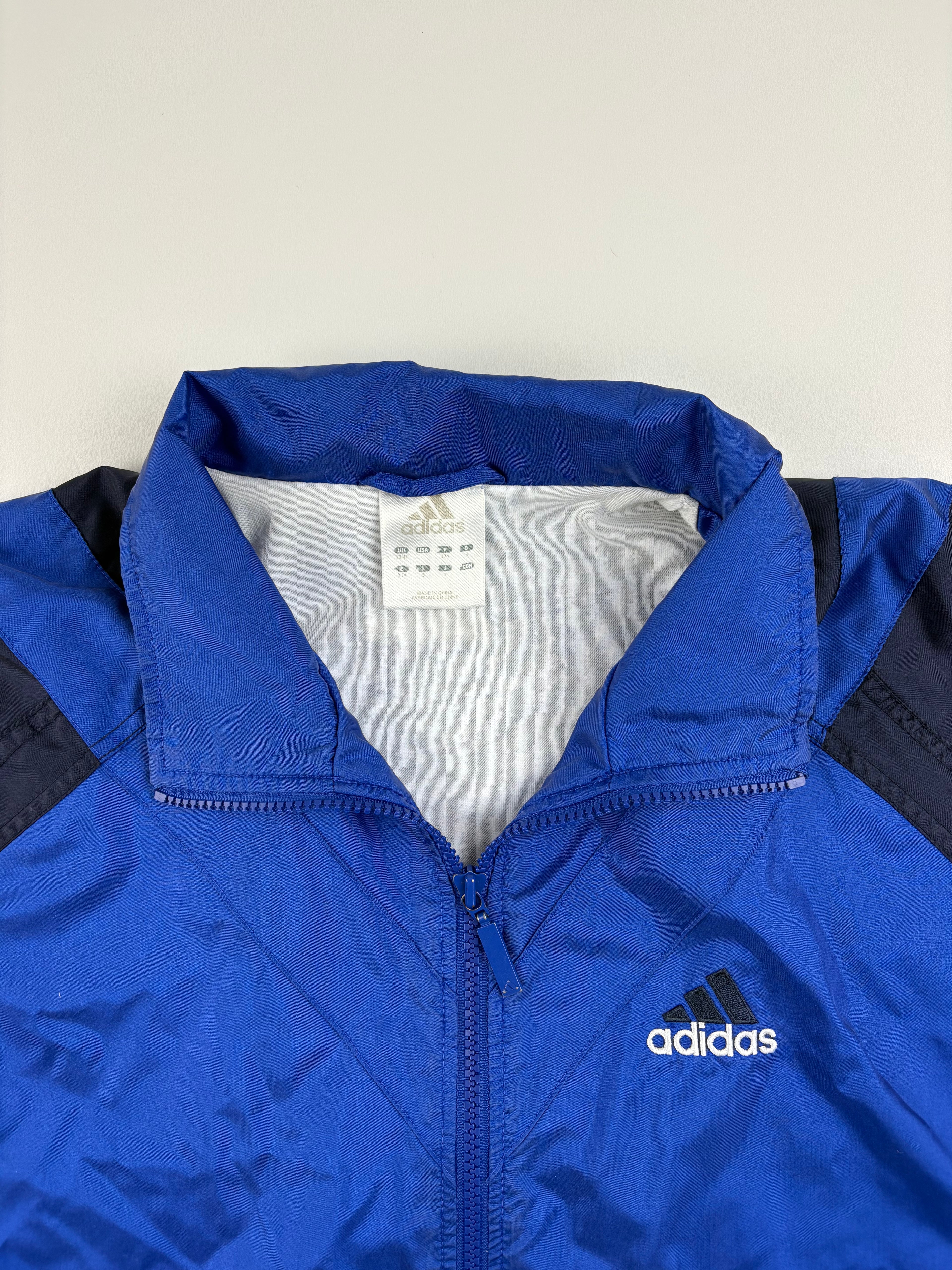 (M-L) Vintage Adidas Trainingsjacke in blau