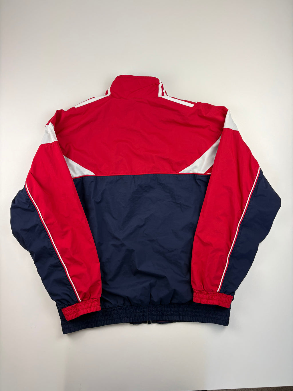 (M-L) Vintage Adidas Trainingsjacke in blau/rot