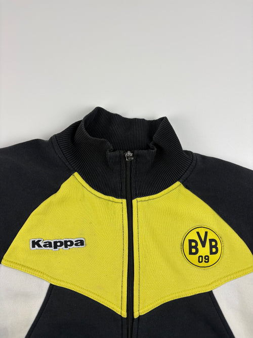 (L) Vintage Kappa BVB Trainingsjacke in schwarz/gelb