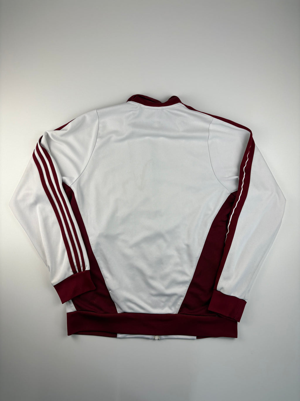 (M-L) Vintage Adidas Trainingsjacke in weiß/rot