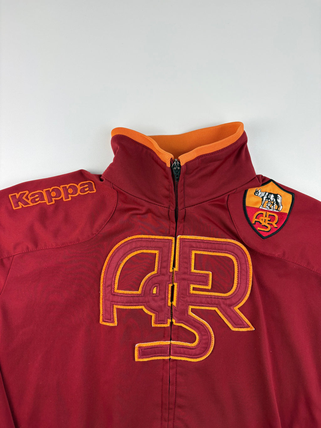 (S) Vintage Kappa AS Rom Trainingsjacke in rot