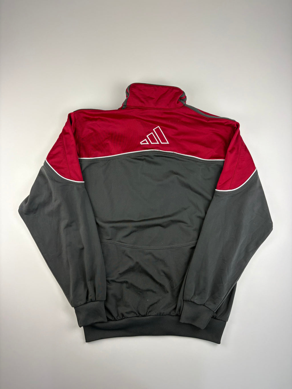 (M-L) Vintage Adidas Trainingsanzug in grau/ rot