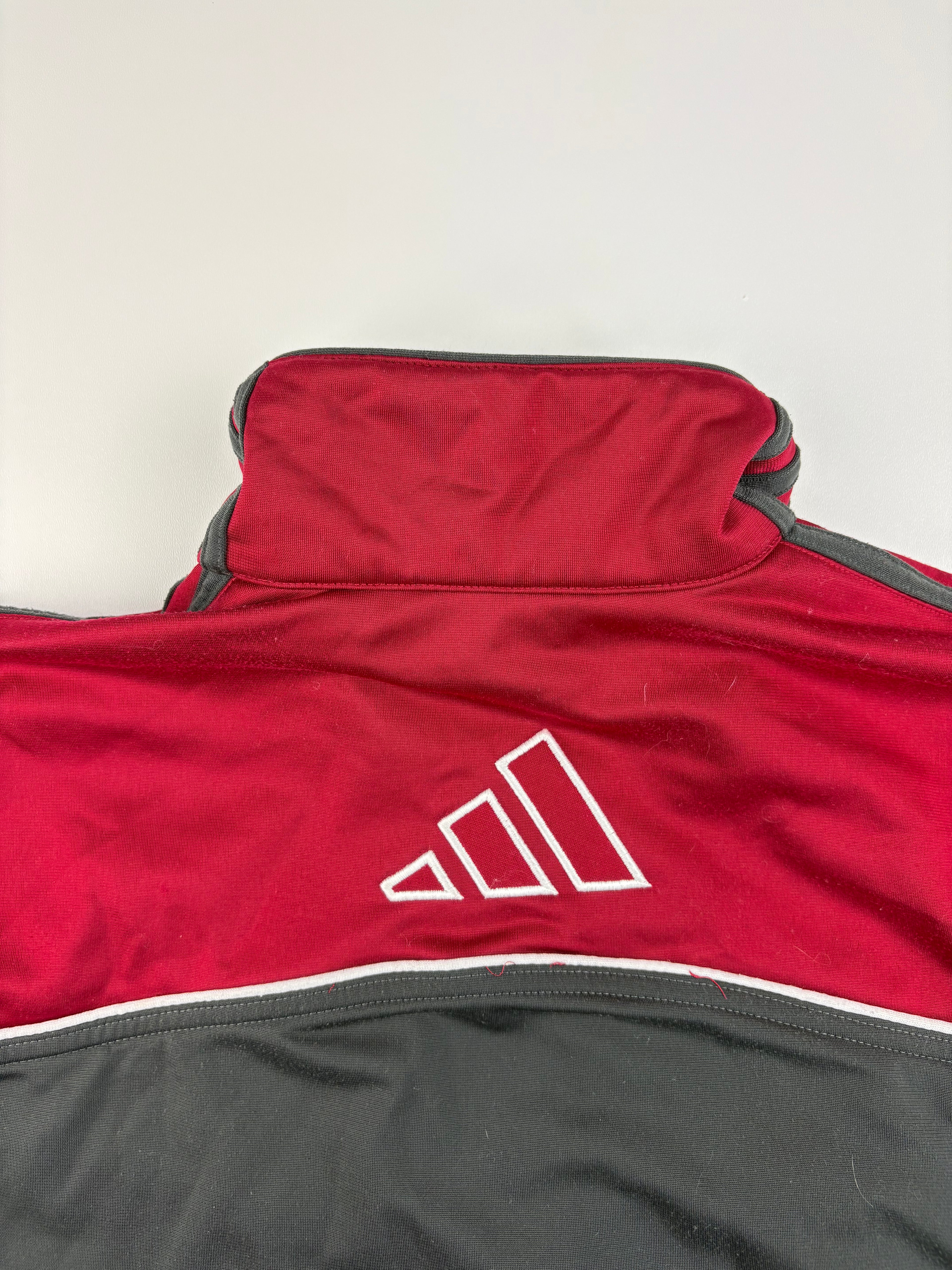 (M-L) Vintage Adidas Trainingsanzug in grau/ rot