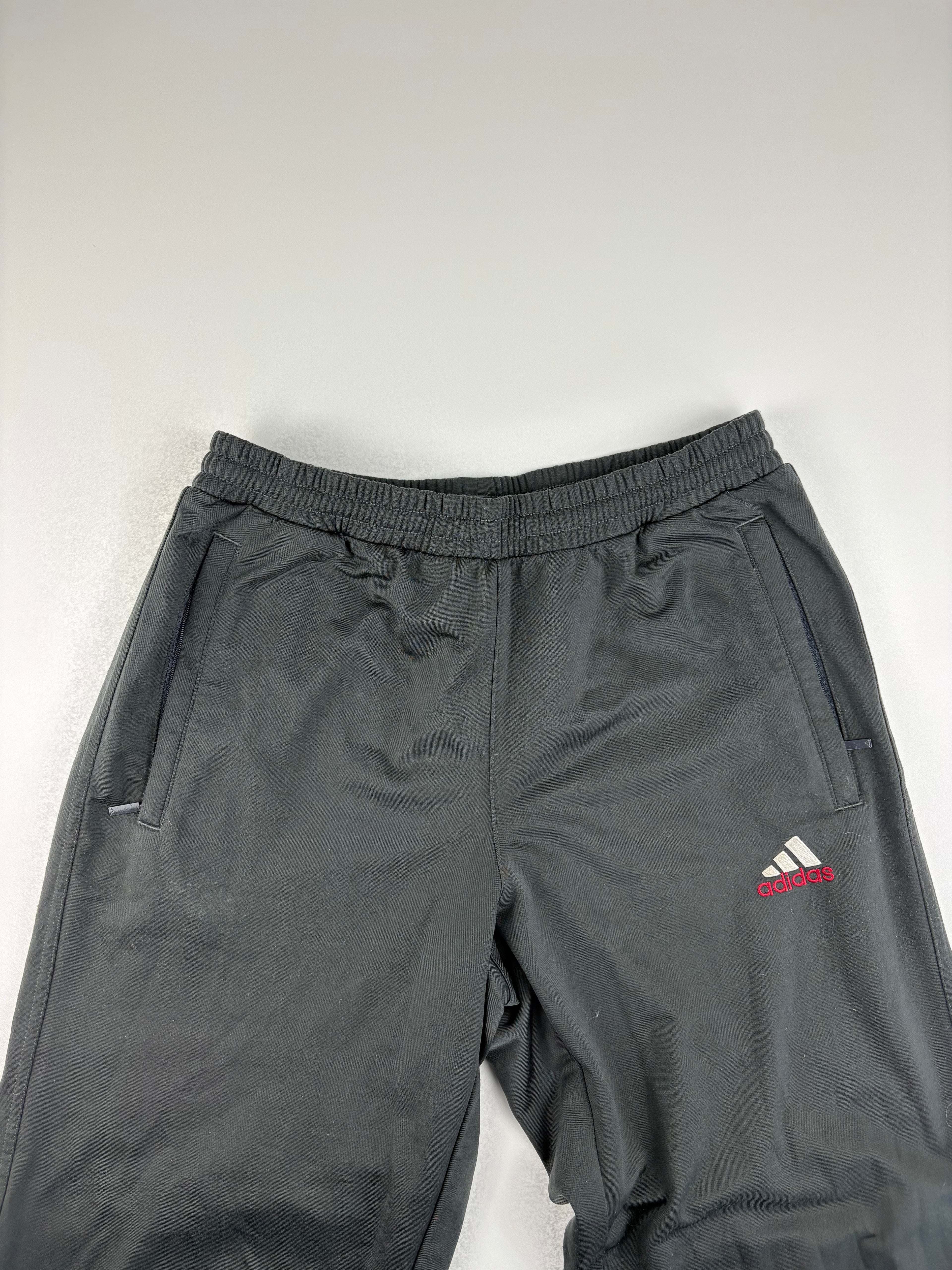 (M-L) Vintage Adidas Trainingsanzug in grau/ rot