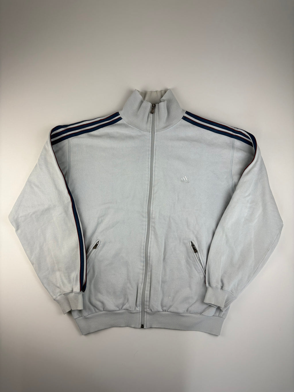 (M-L) Vintage Adidas Jogginganzug in weiß und rot