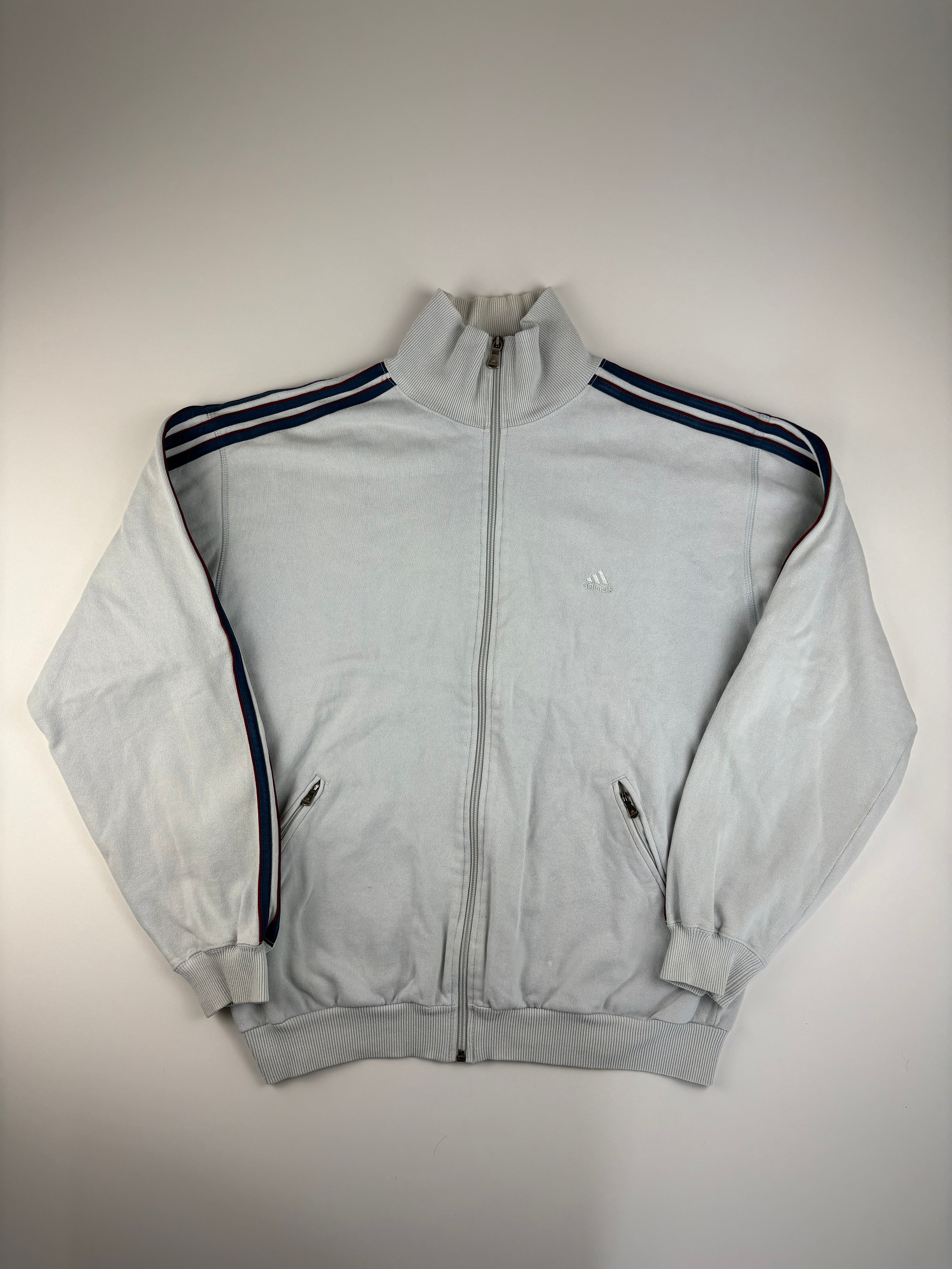 (M-L) Vintage Adidas Jogginganzug in weiß und rot