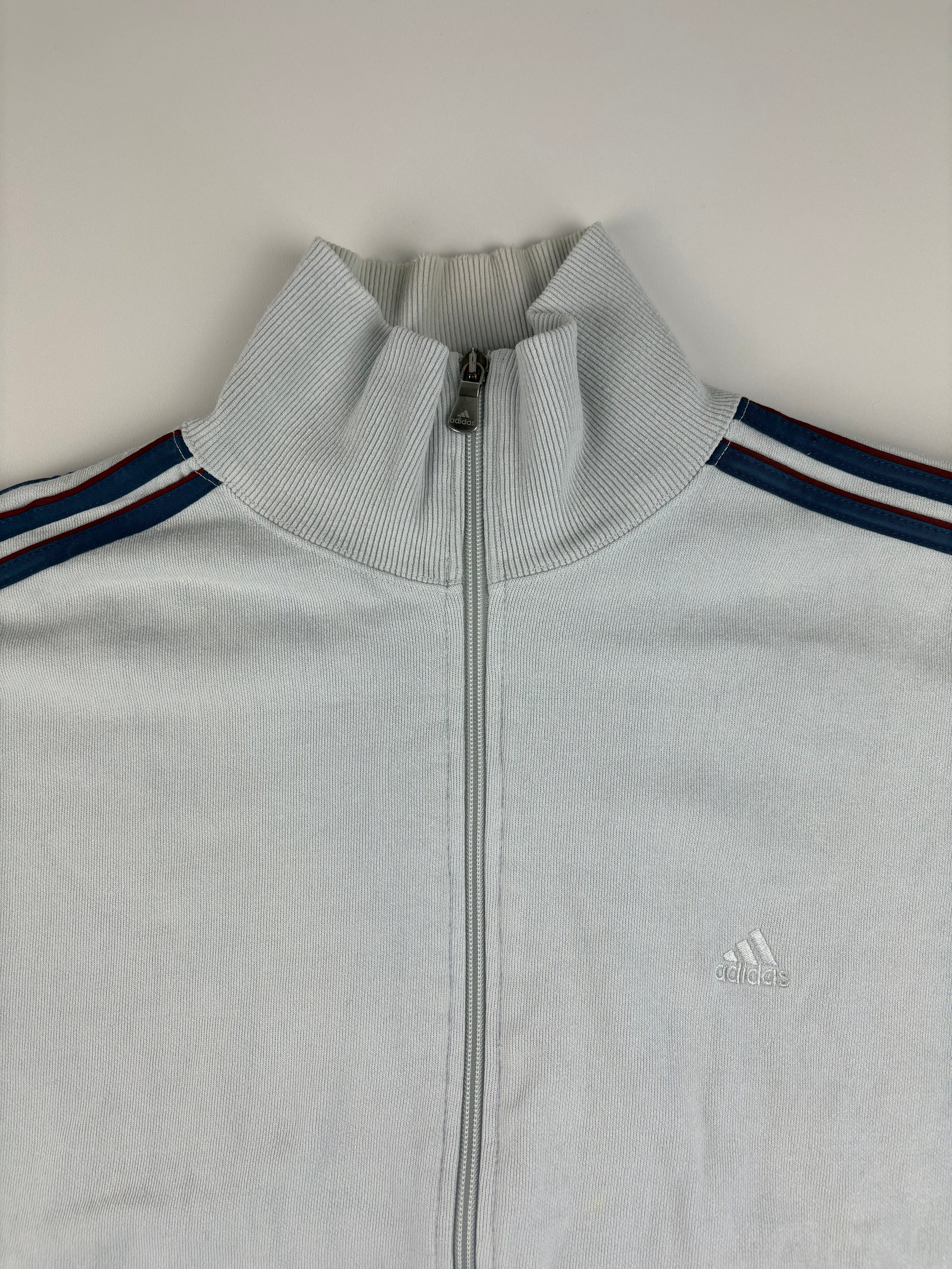 (M-L) Vintage Adidas Jogginganzug in weiß und rot