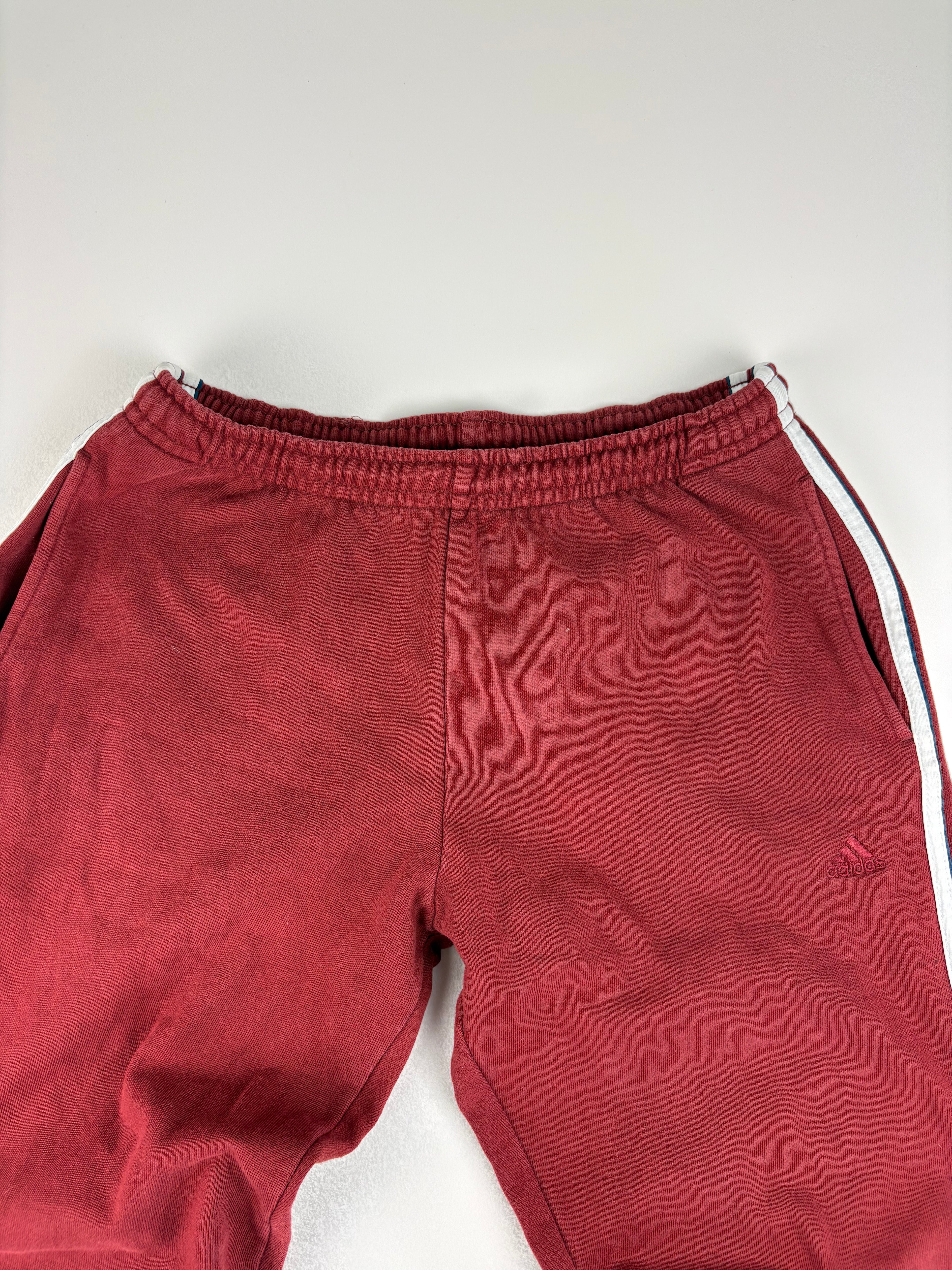 (M-L) Vintage Adidas Jogginganzug in weiß und rot