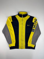 (S-M) Vintage Nike Trainingsanzug in Gelb/dunkelblau