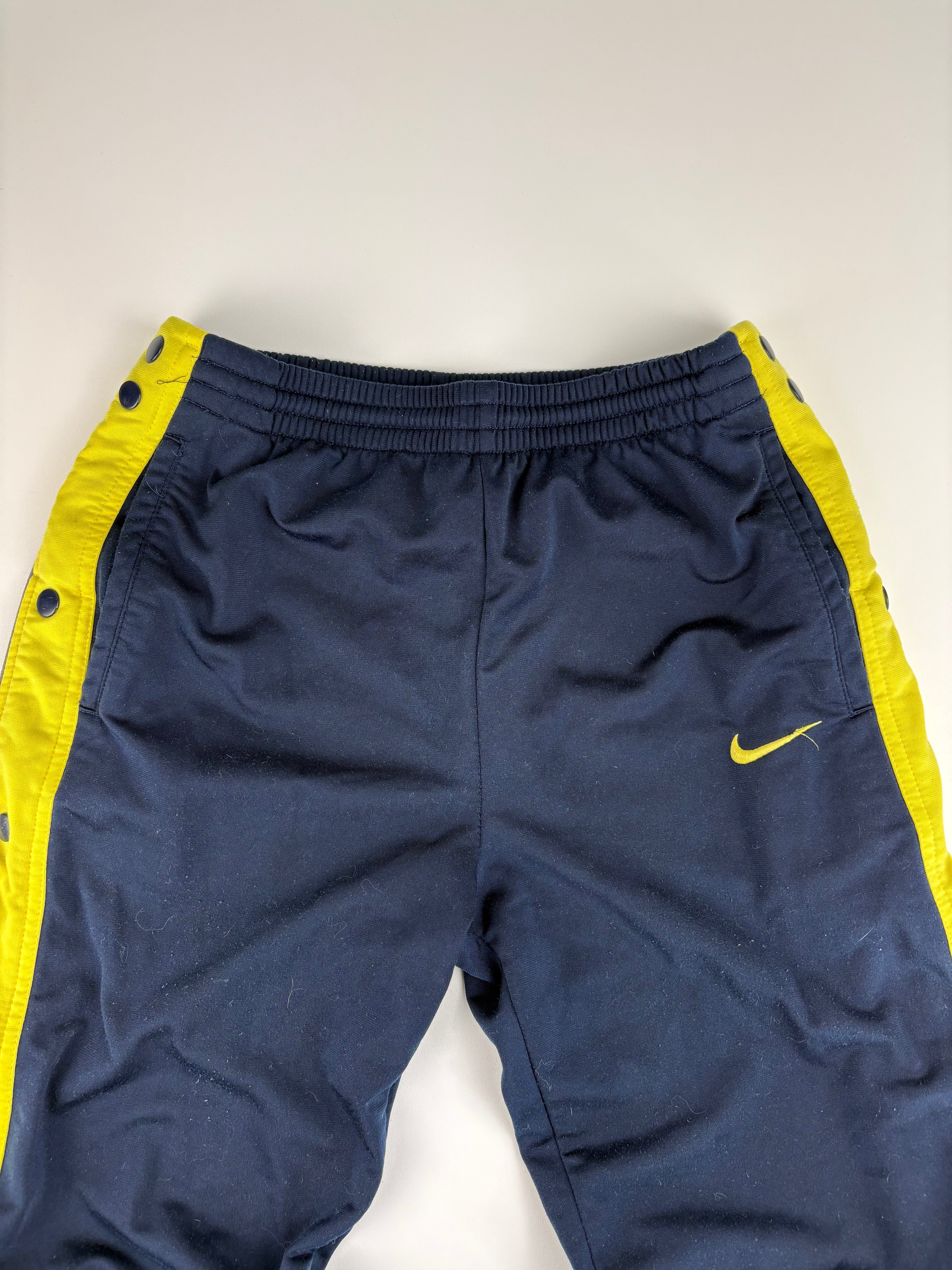 (S-M) Vintage Nike Trainingsanzug in Gelb/dunkelblau