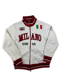 (M-L) Vintage Milano Trainingsjacke in weiß