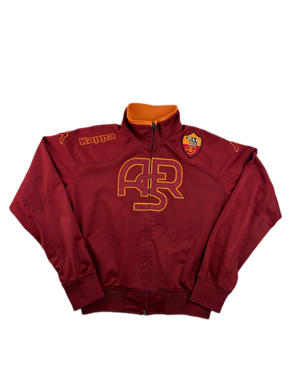 (S) Vintage Kappa AS Rom Trainingsjacke in rot
