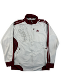 (M-L) Vintage Adidas Trainingsjacke in weiß/rot